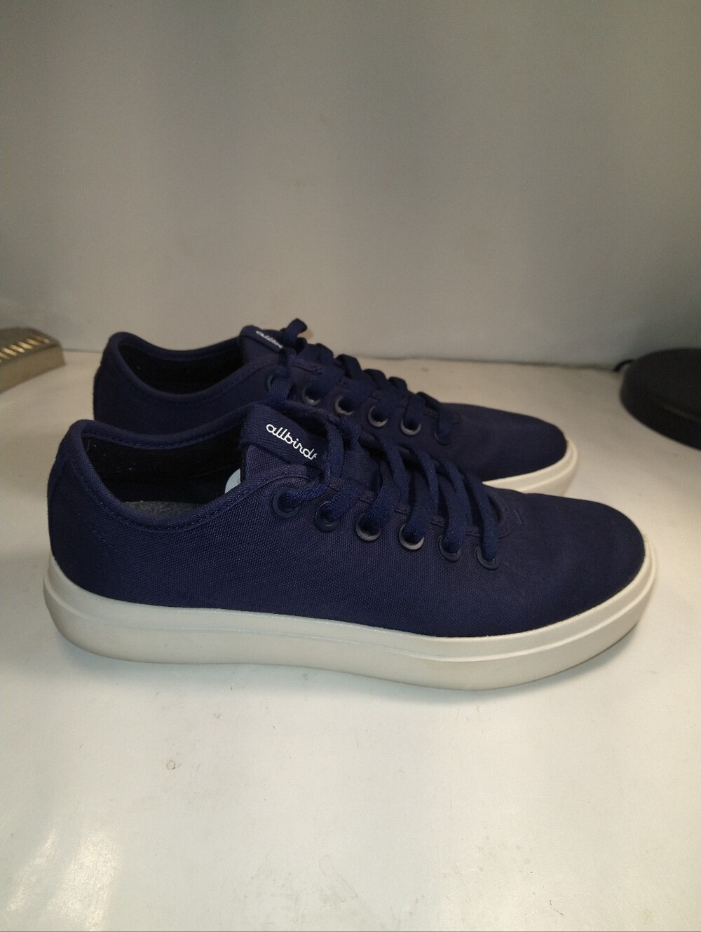 Allbirds CP2 Blue Canvas Lace Up Low Top Sneakers Shoes Women's sz 8.5.